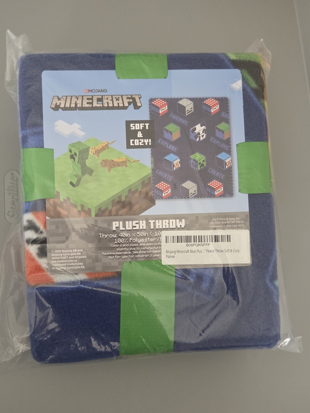 Minecraft Plush Throw NWT
